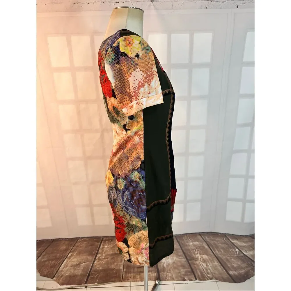 Ranna Gill Anthropologie Fanned Vignette Shift dress size 4